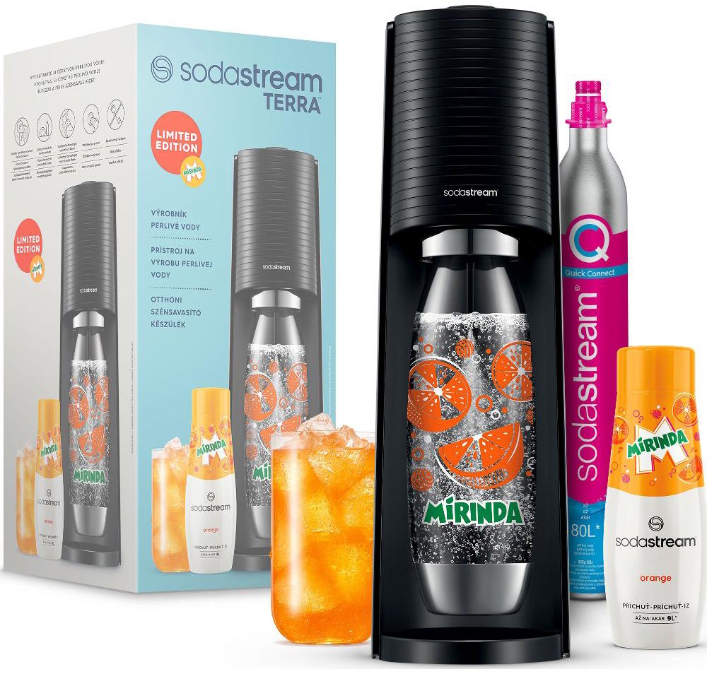 SodaStream TERRA Black MIRINDA Mpack