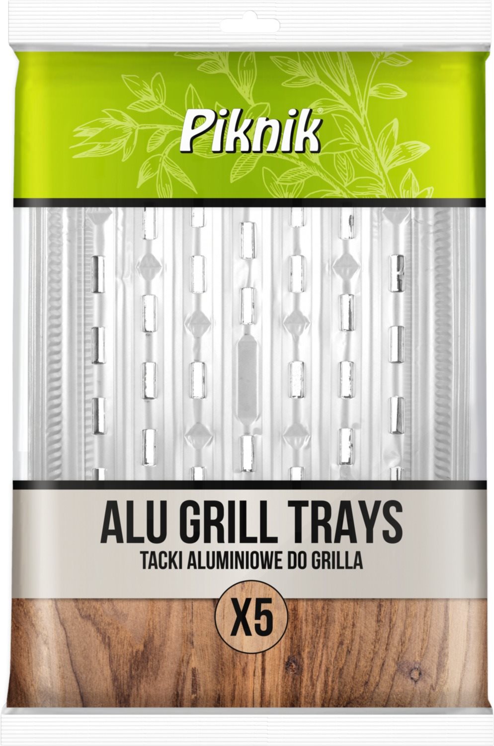 Piknik grilovacie tácky 23 cm × 34 cm (5 ks)