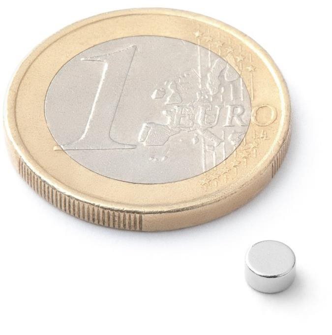 SOLLAU neodymový silný valec D 4 × 2 mm – balenie 50 ks