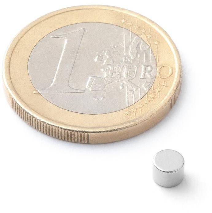 SOLLAU neodymový silný valec D 4 × 3 mm – balenie 50 ks