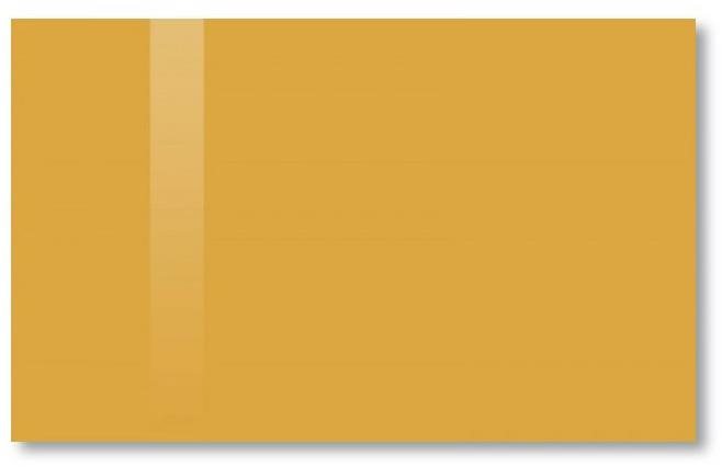 SOLLAU Sklenená magnetická tabuľa žltá neapolská 40 × 60 cm