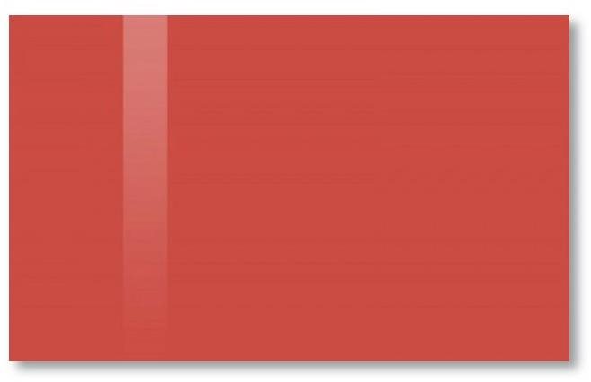 SOLLAU Sklenená magnetická tabuľa červená koralová 60 × 90 cm