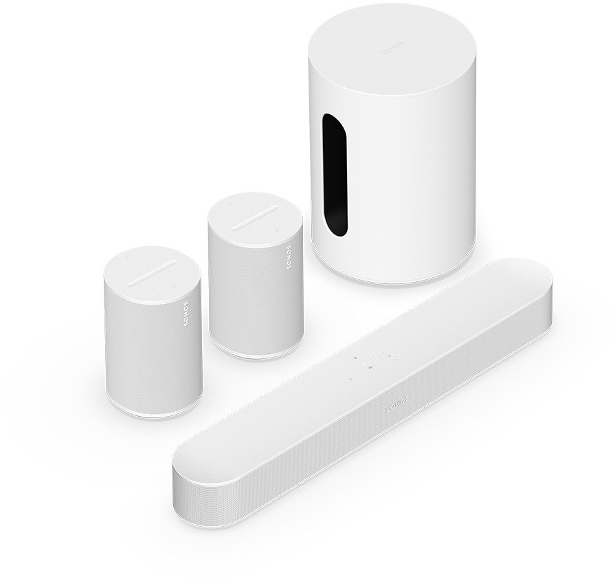 Sonos BEAM biely + Sonos Sub Mini + 2x Sonos Era 100