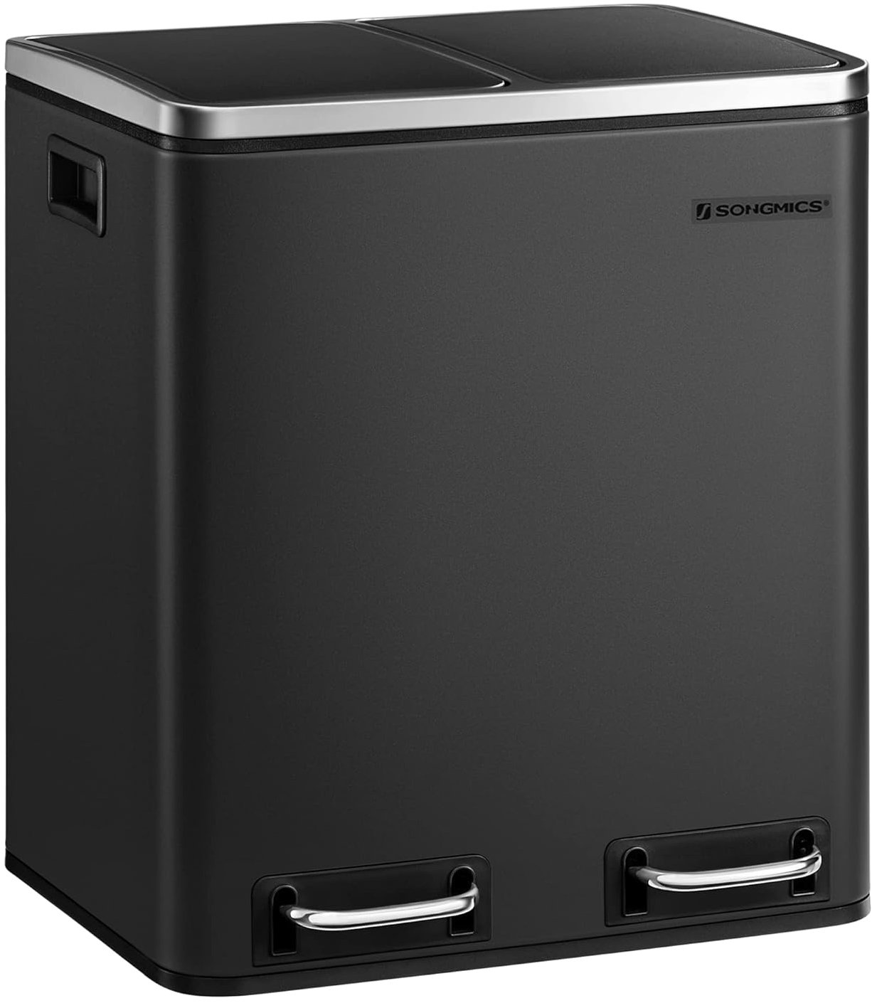 Songmics Odpadkový kôš na triedený odpad Bins 30 l, antracit