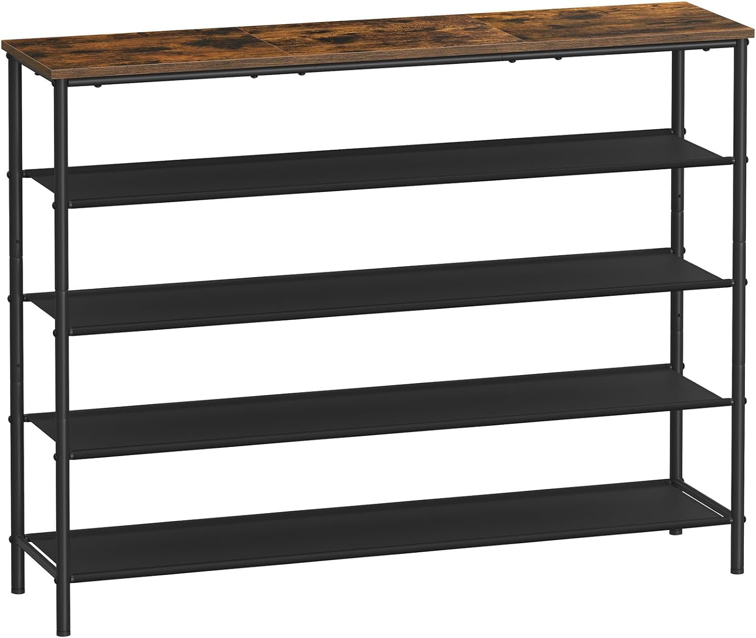 Songmics Botník Vasagle Kua 120 cm, hnedý/čierny