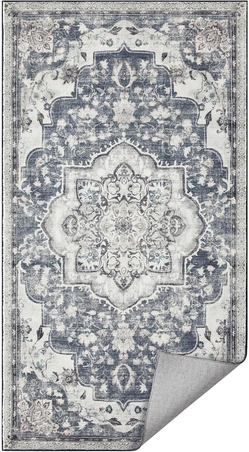 Songmics Orient Obdĺžnikový koberec 150 × 80 cm, sivý