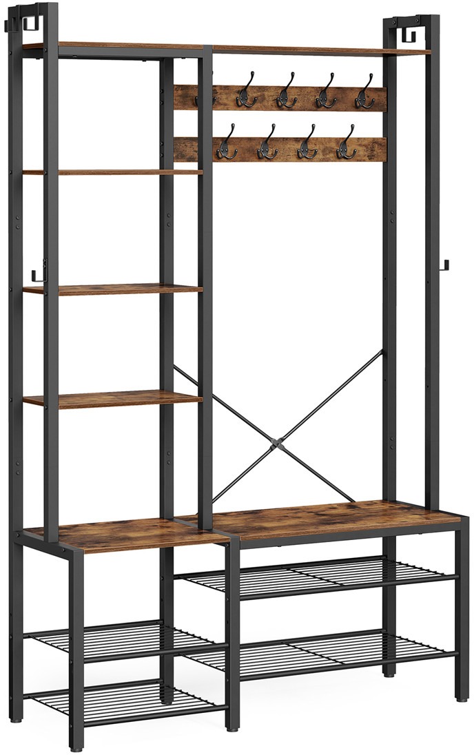 Songimics Vasagle Ludge Predsieňový vešiak, vintage hnedý