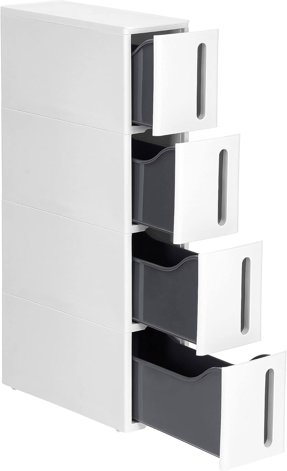 Songmics Basten Úložný kuchynský regál 84 cm biely