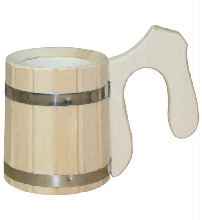 SOTRA Naberačka do sauny, drevená s plastovou vložkou 0,3 l