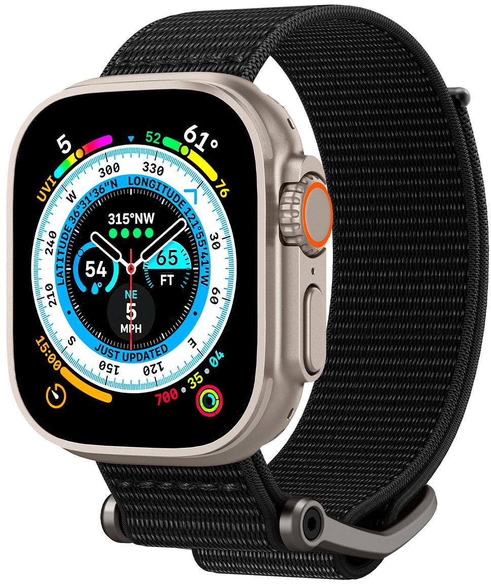 Spigen DuraPro Flex Black Apple Watch Ultra 2/1 49 mm 9/8/7 45 mm SE/6/5/4 44 mm 3/2/1 42 mm