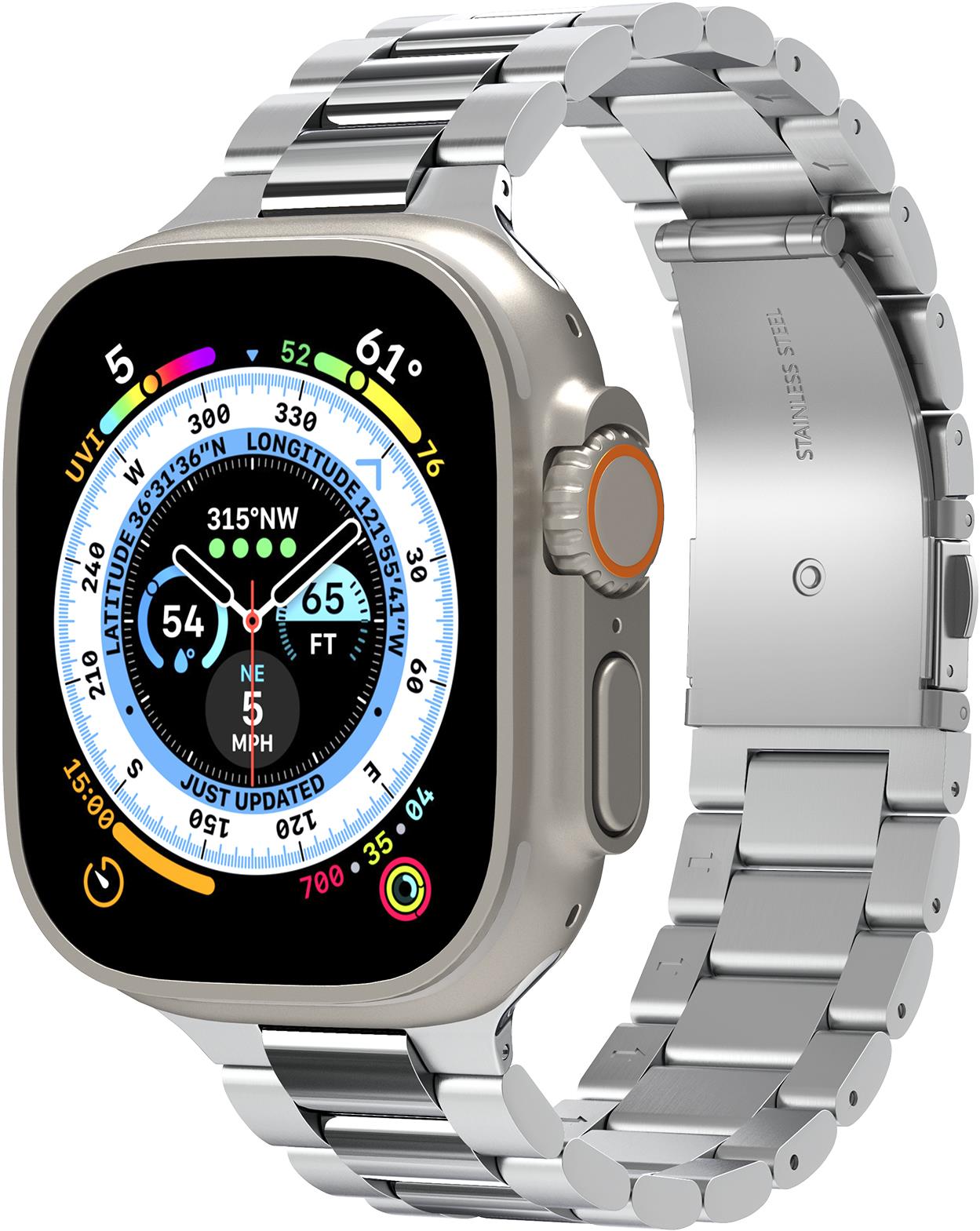 Spigen Modern Fit 316L Band Silver Apple Watch 49 mm/45 mm/44 mm/42 mm
