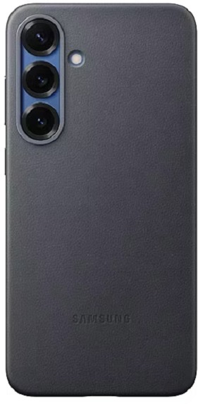 Samsung Galaxy S25 FE ochranný kryt z vegánskej kože čierny