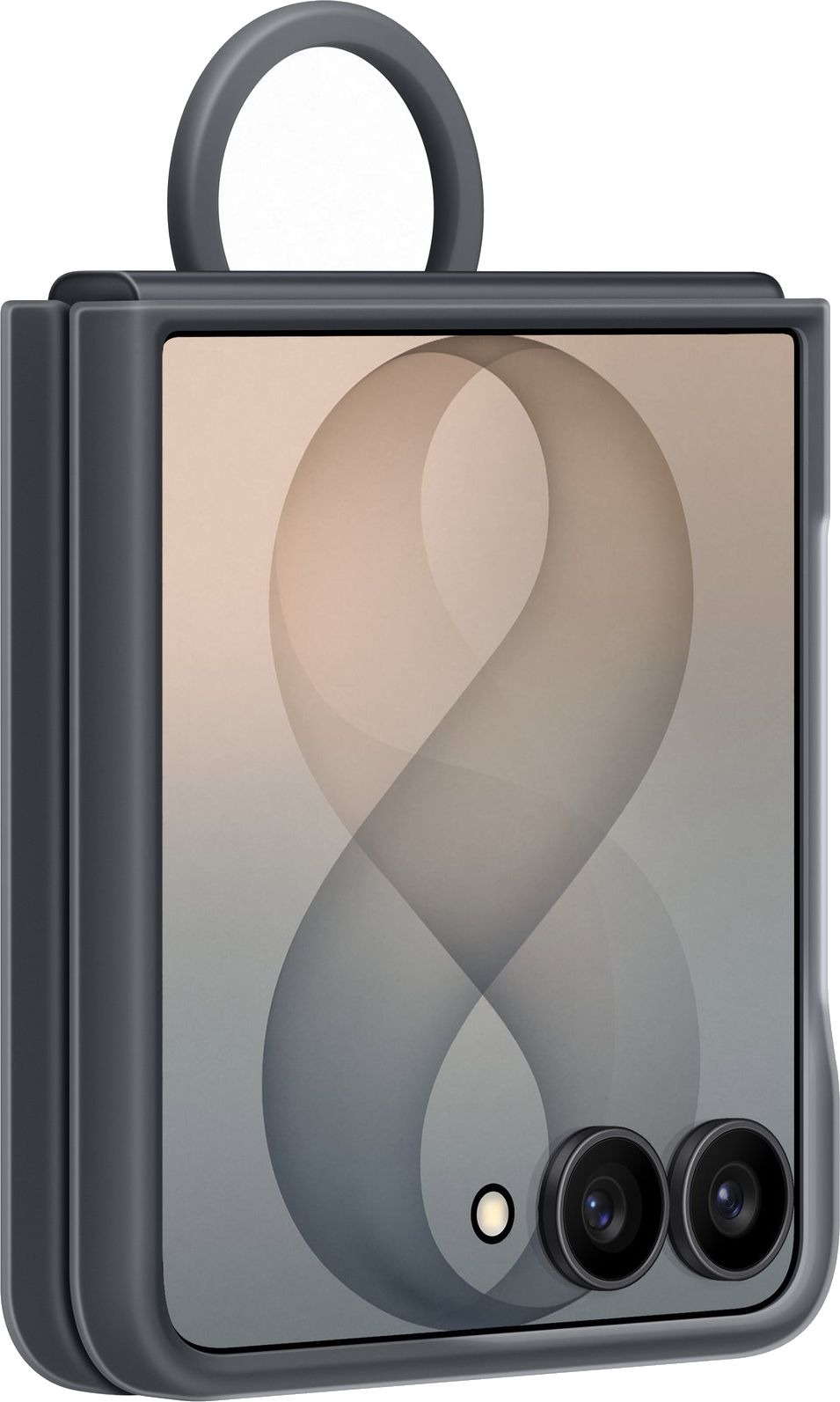 Samsung Galaxy Z Flip8 Silikonový magnetický kryt s držákem na prst Graphite