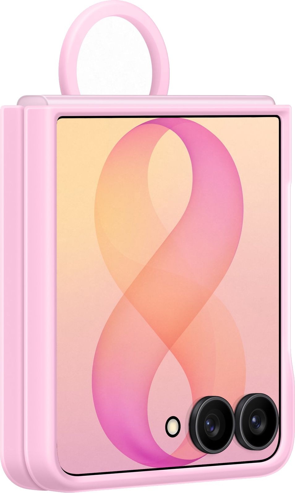 Samsung Galaxy Z Flip8 Silikonový magnetický kryt s držákem na prst Pink
