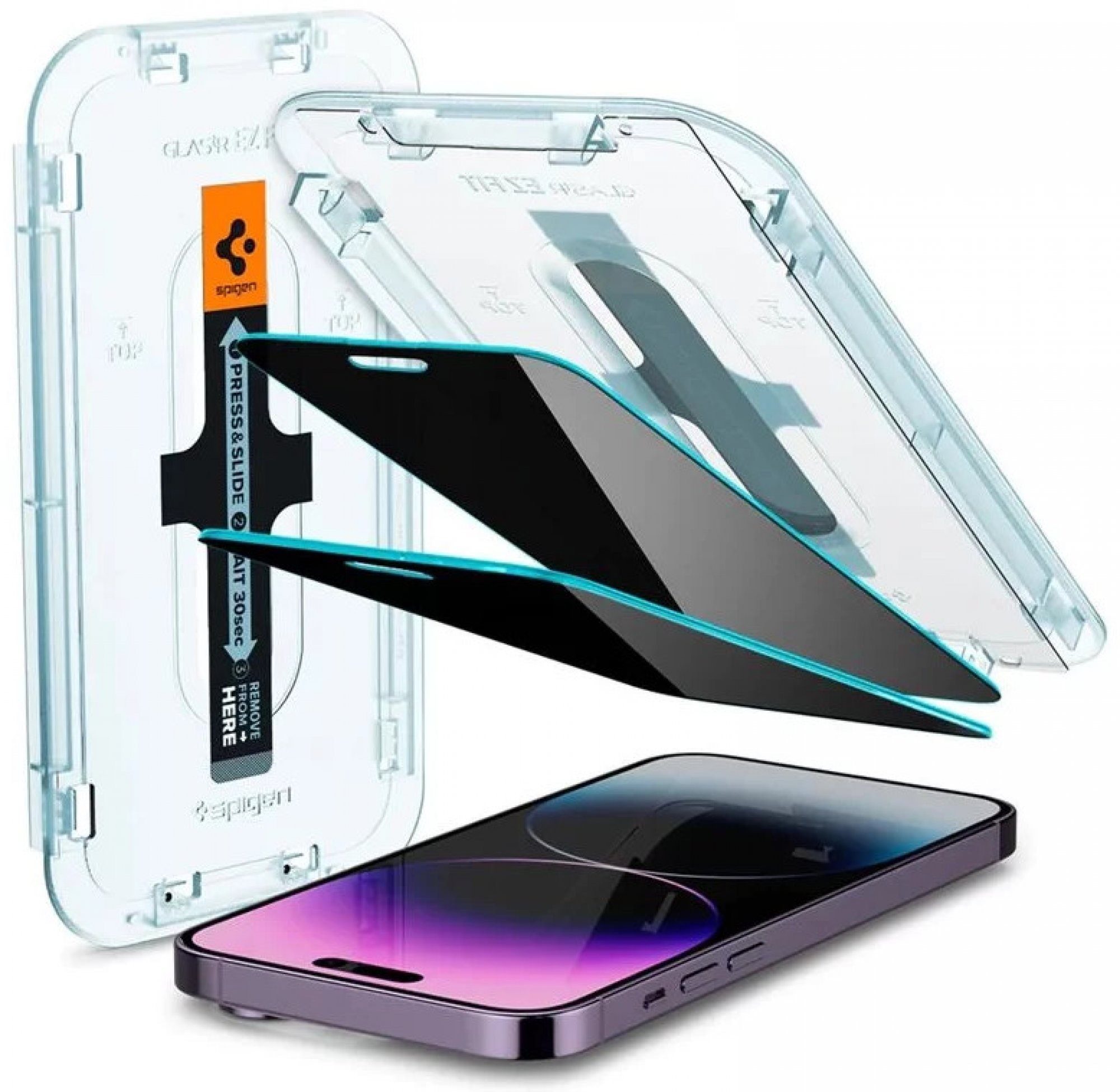Spigen Glass EZ Fit Privacy 2 Pack iPhone 14 Pro Max
