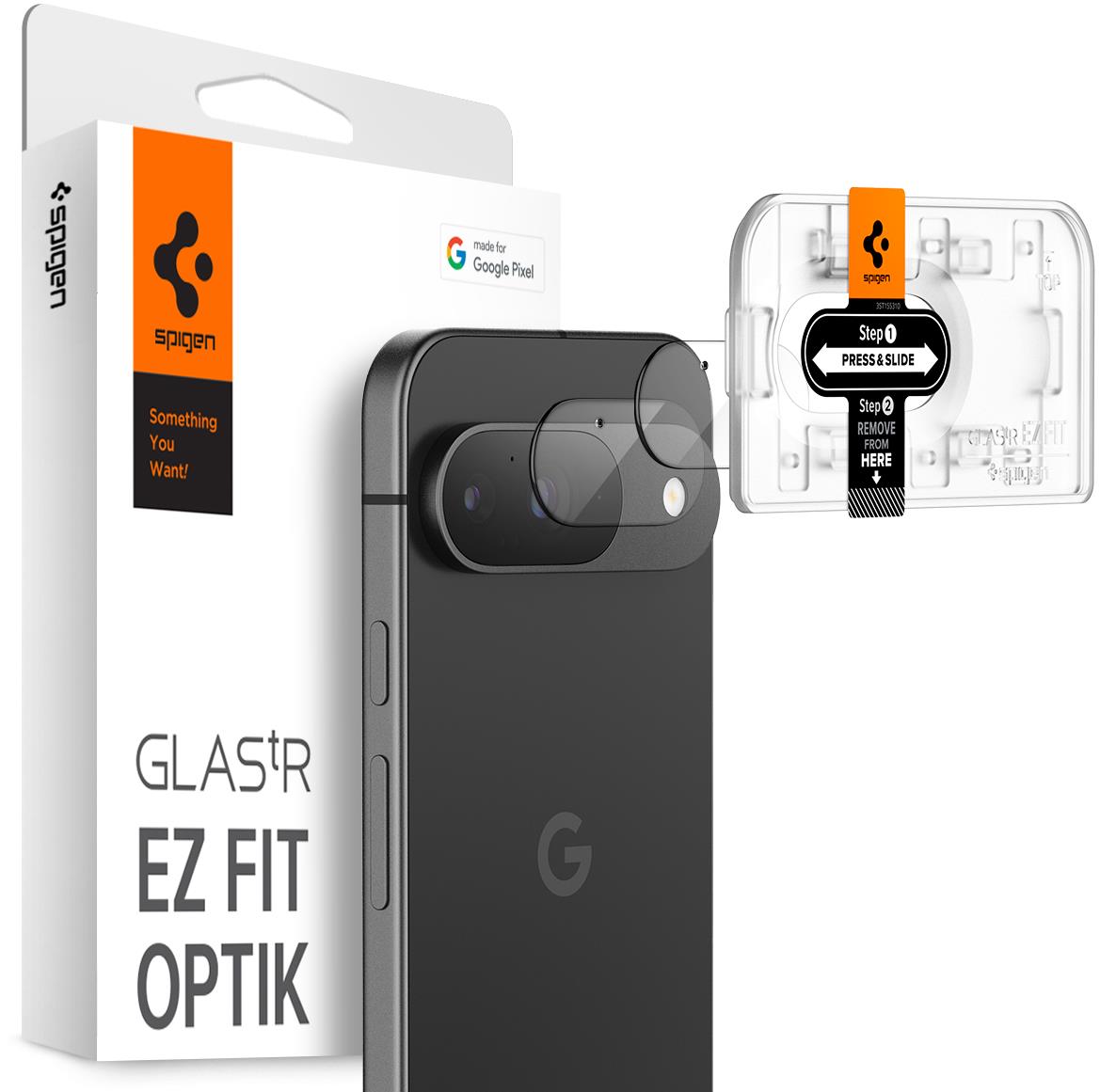 Spigen Glass tR EZ Fit Optik 2 Pack Crystal clear Google Pixel 9