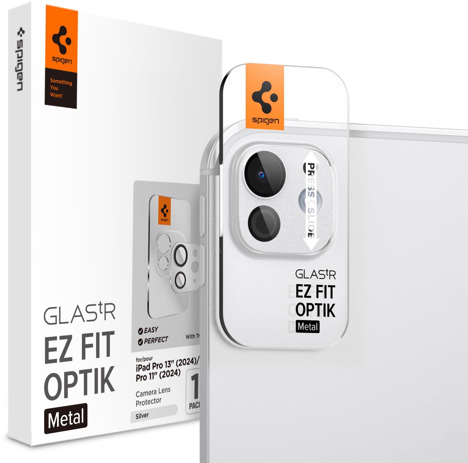 Spigen Glass tR EZ Fit Optik Metal 1 Pack Silver iPad Pro 13" 2024/iPad Pro 11" 2024