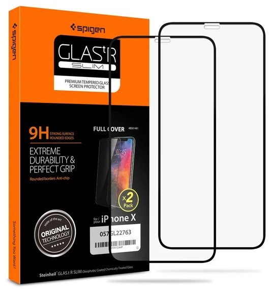 Spigen Glass FC 2 Pack Black iPhone 11 Pro/XS/X