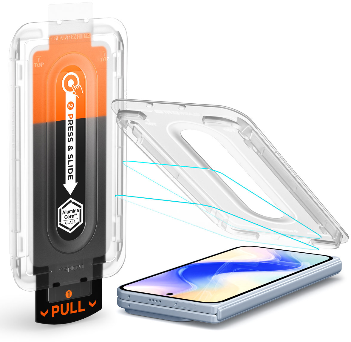 Spigen Glass tR EZ Fit Pro 2 Pack, transparency - Google Pixel 10 Pro Fold