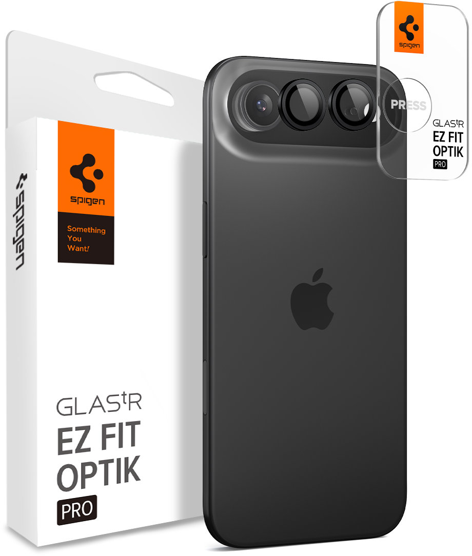 Spigen Glass TR EZ Fit Optik Pro 2 Pack Black – iPhone Air