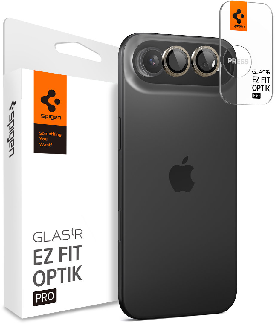 Spigen Glass tR EZ Fit Optik Pro 2 Pack Gold – iPhone Air