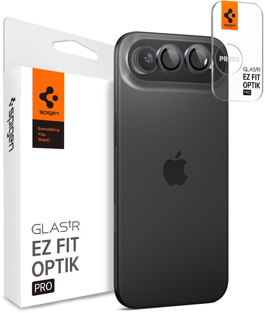 Spigen Glass TR EZ Fit Optik Pro 2 Pack Gray iPhone Air