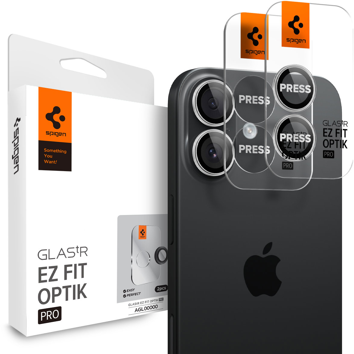 Spigen Glass tR EZ Fit Optik Pro 2 Pack Silver iPhone 17