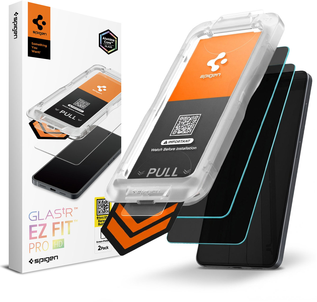 Spigen Glass TR EZ Fit Pro HD Privacy 2 Pack Transparency Samsung Galaxy S26+