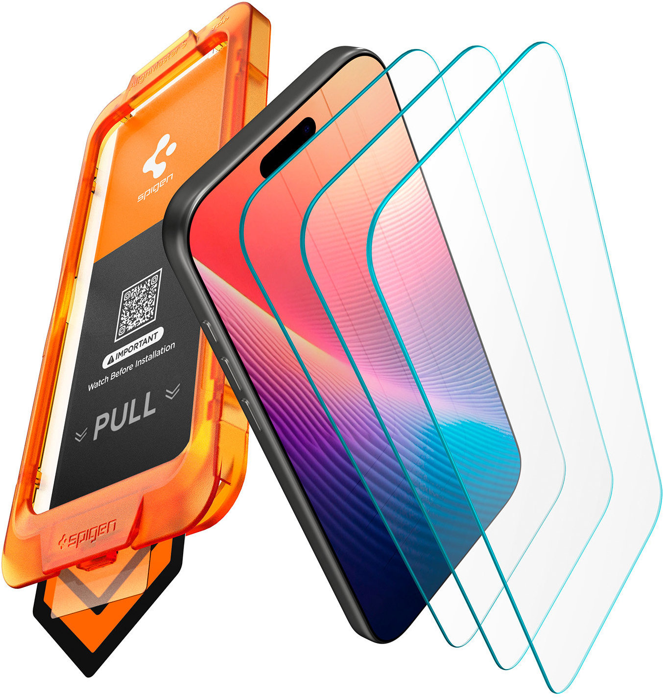 Spigen Glass tR AlignMaster S 3 Pack iPhone 17 Pro