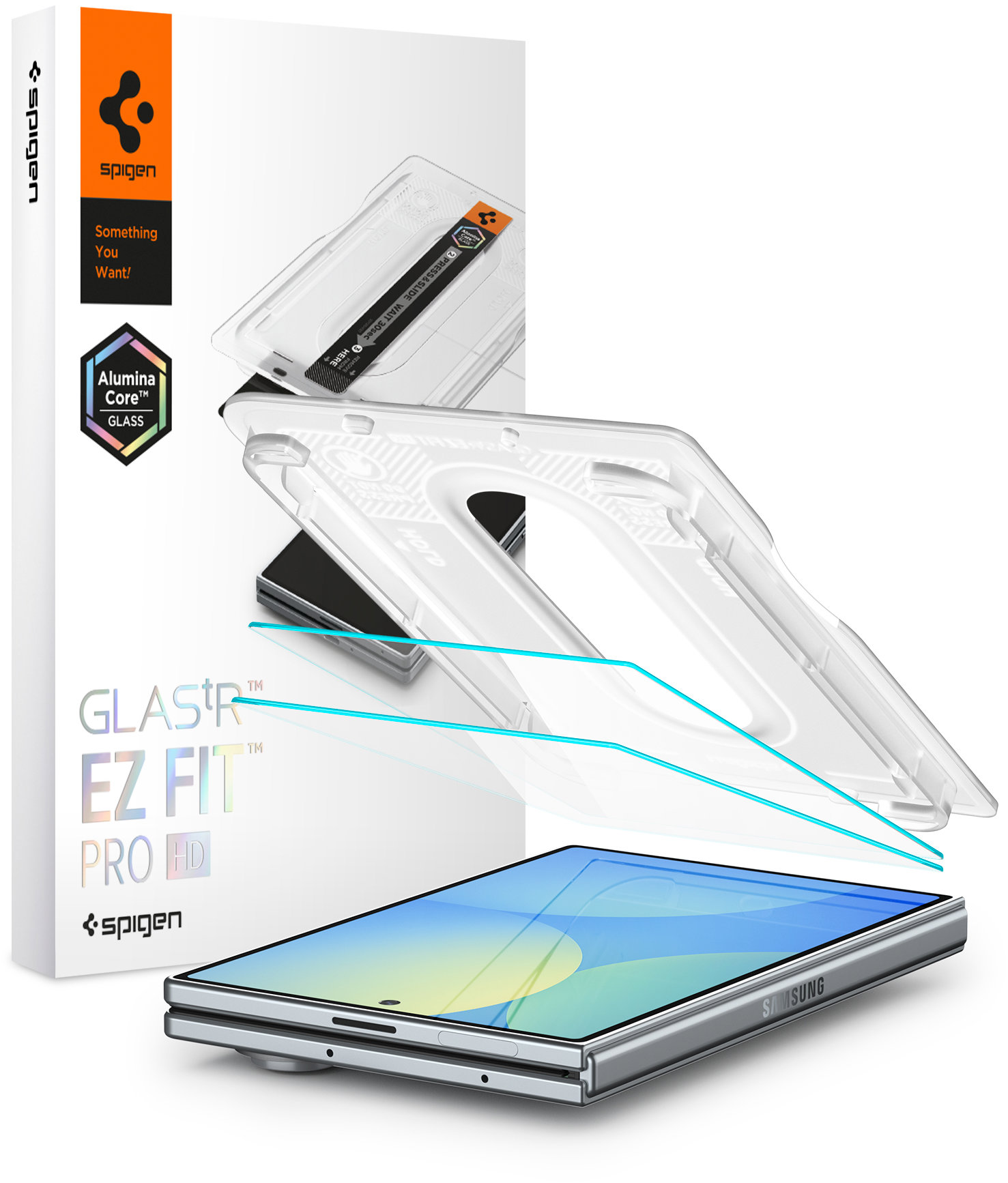 Spigen Glass tR EZ Fit Pro HD 2 Pack Samsung Galaxy Z Fold 8