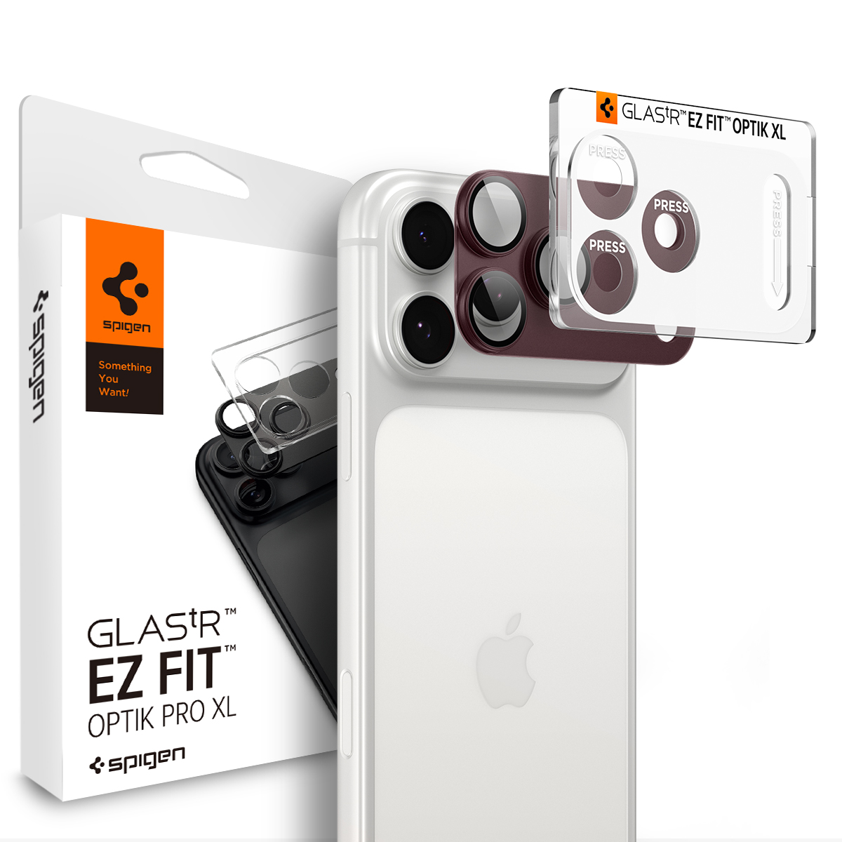 Spigen Glass Tr EZ Fit Optik Pro XL 1 Pack Dark Cherry iPhone 18 Pro