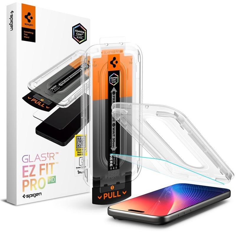 Spigen Glass tR EZ Fit Pro HD 1 Pack iPhone 2026 Pro/17 Pro/17/16 Pro