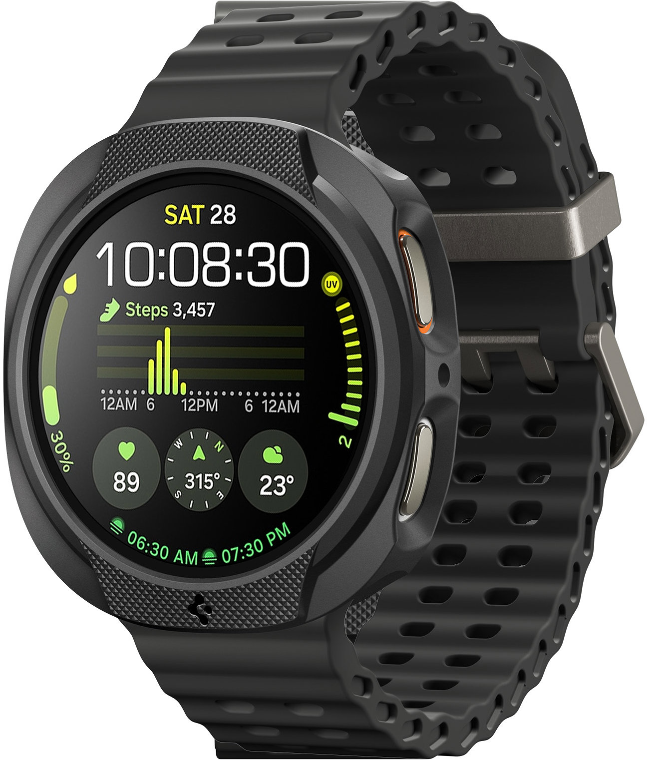 Spigen Liquid Air Matte Black Samsung Galaxy Watch 8 (44 mm)