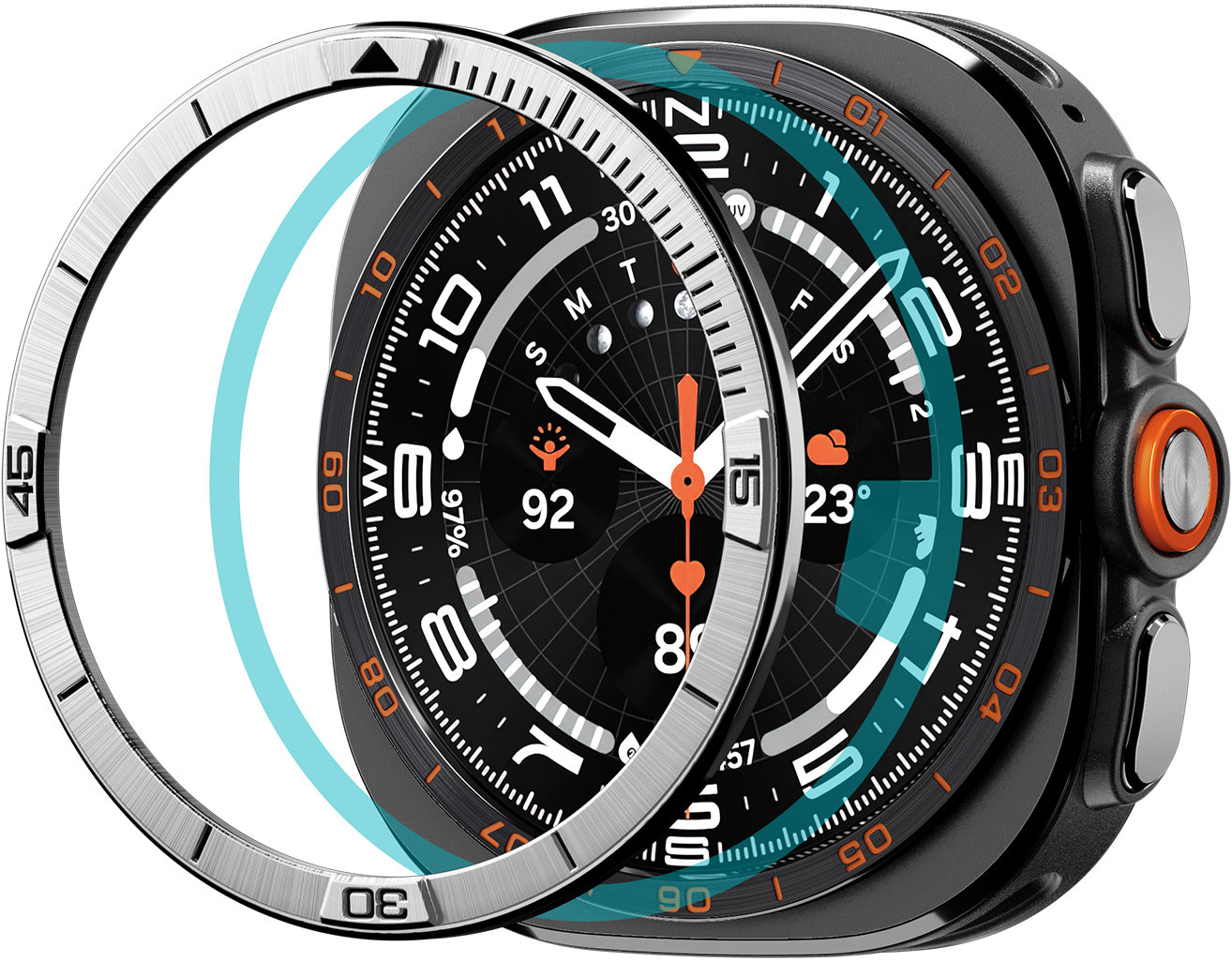 Spigen Bezel Tune (Pilot) Samsung Galaxy Watch Ultra 2 47mm Silver