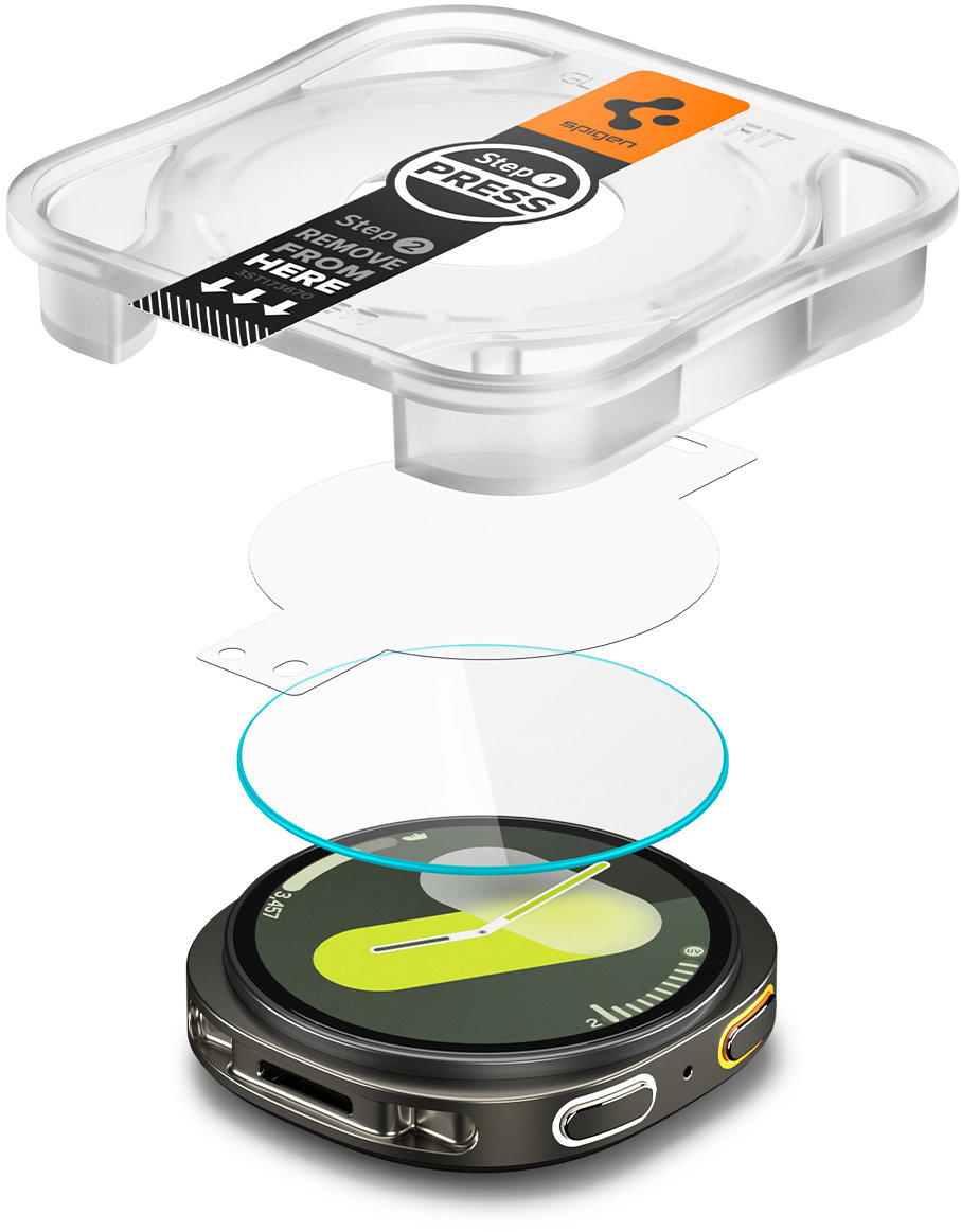 Spigen Glass tR EZ Fit 2 Pack Transparency Samsung Galaxy Watch 8 (40 mm)