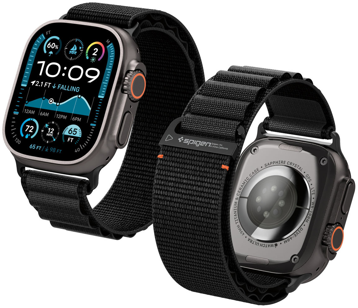 Spigen Fabric Band (hook) Apple Watch 49 mm/46 mm/45 mm/44 mm Black