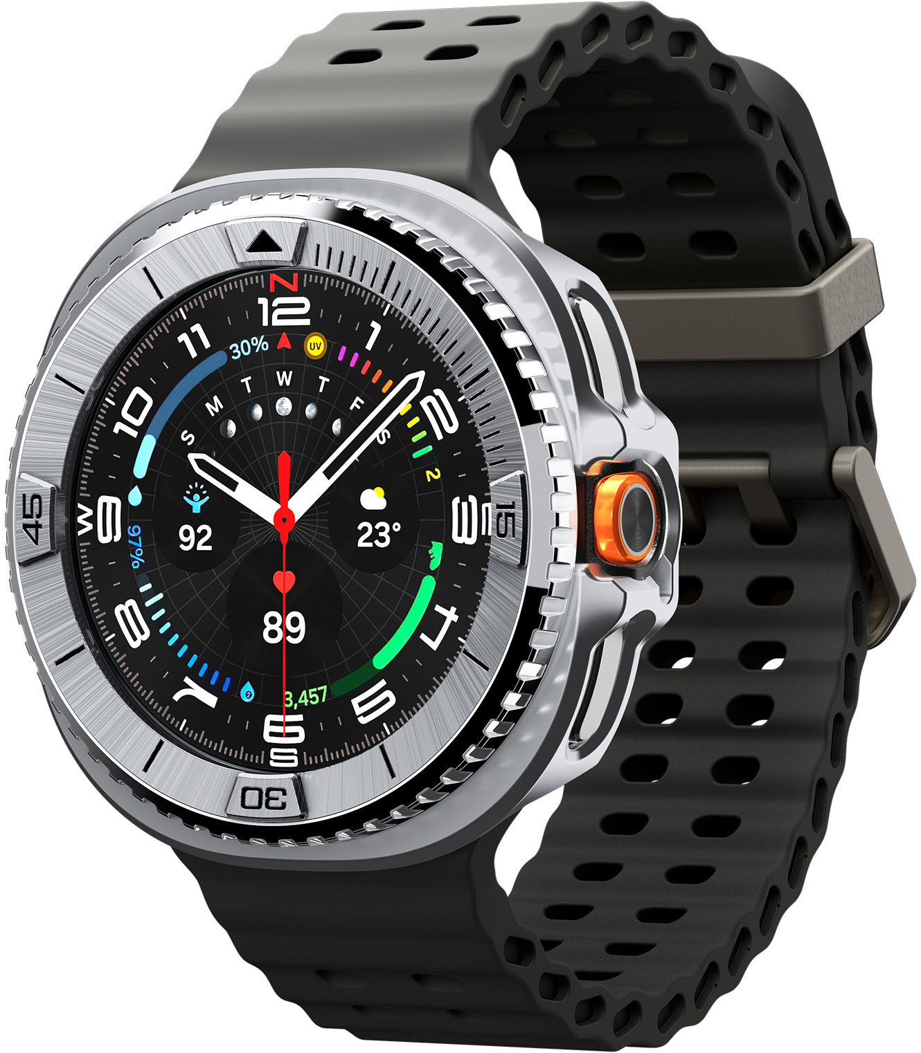 Spigen Bezel Tune Pro Pilot Samsung Galaxy Watch 8 Classic 46 mm Silver