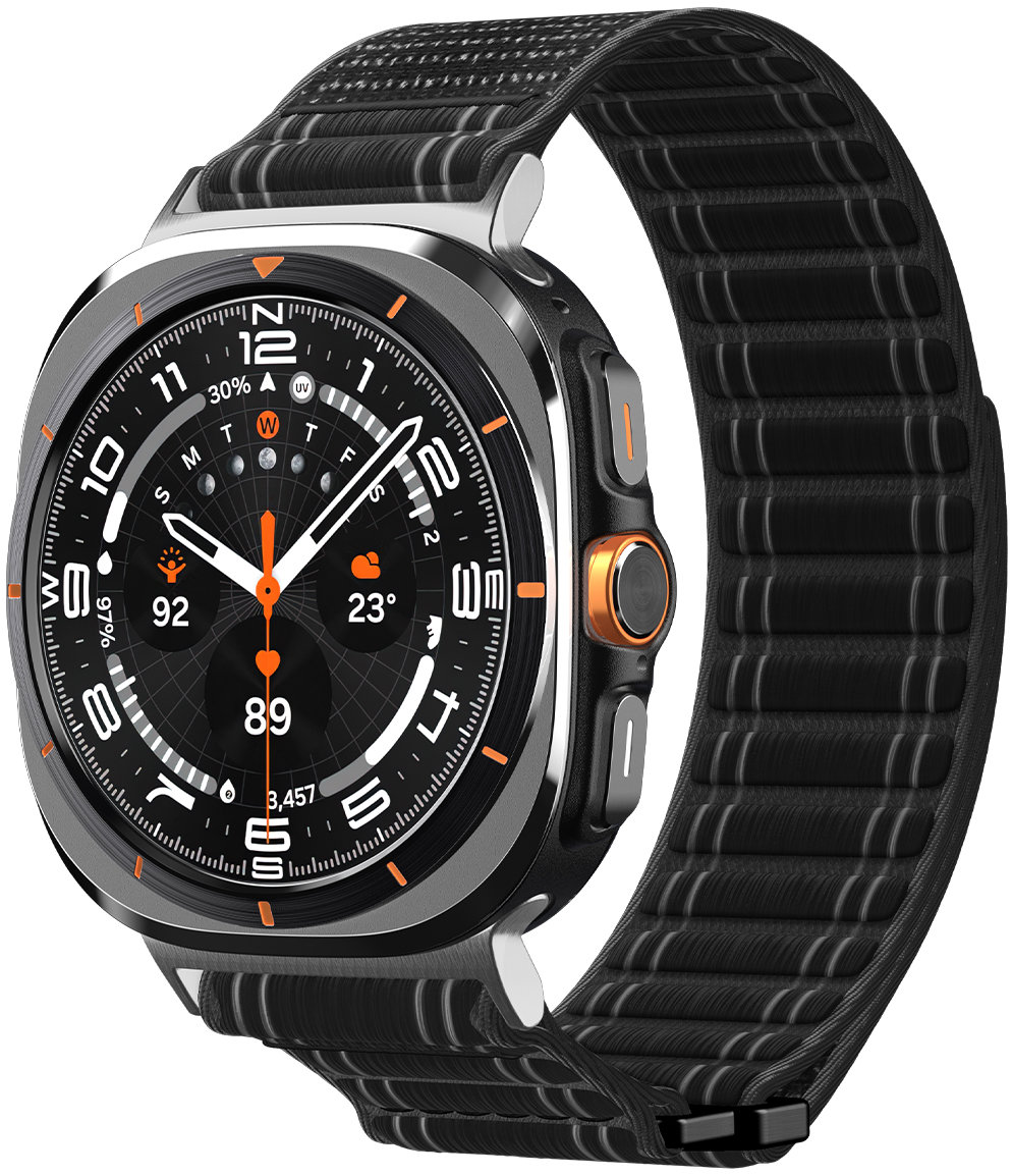 Spigen Fabric Band Hook a Loop Samsung Galaxy Watch Ultra 47 mm Black