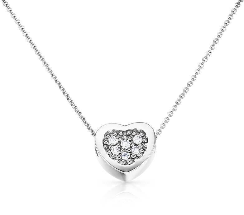 Dolcze Heart Dia White (Au 585/1000, 1,68 g)