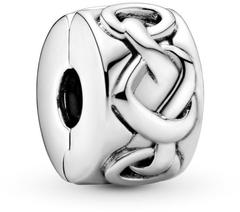 PANDORA Moments People 798035 Klipsový, Prepletané srdcia (Ag 925/1000, 3,1 g)