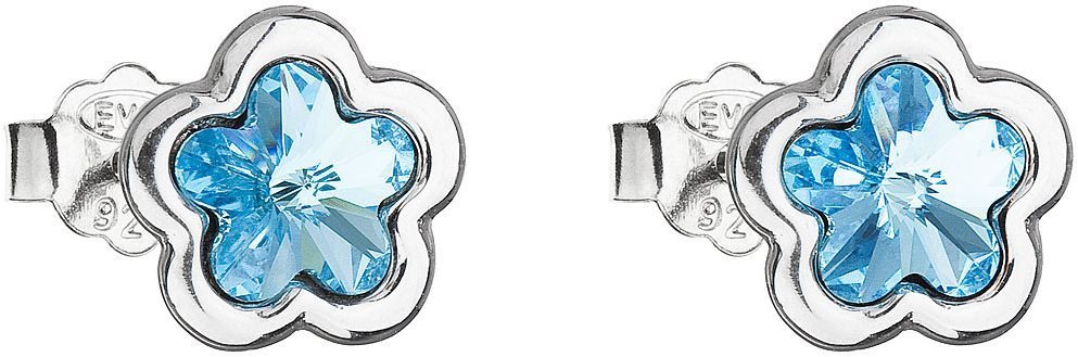 EVOLUTION GROUP 31255.3 aqua kvietok puzeta motýlik dekor. krištáľmi Swarovski® (Ag 925/1000, 1,1 g)