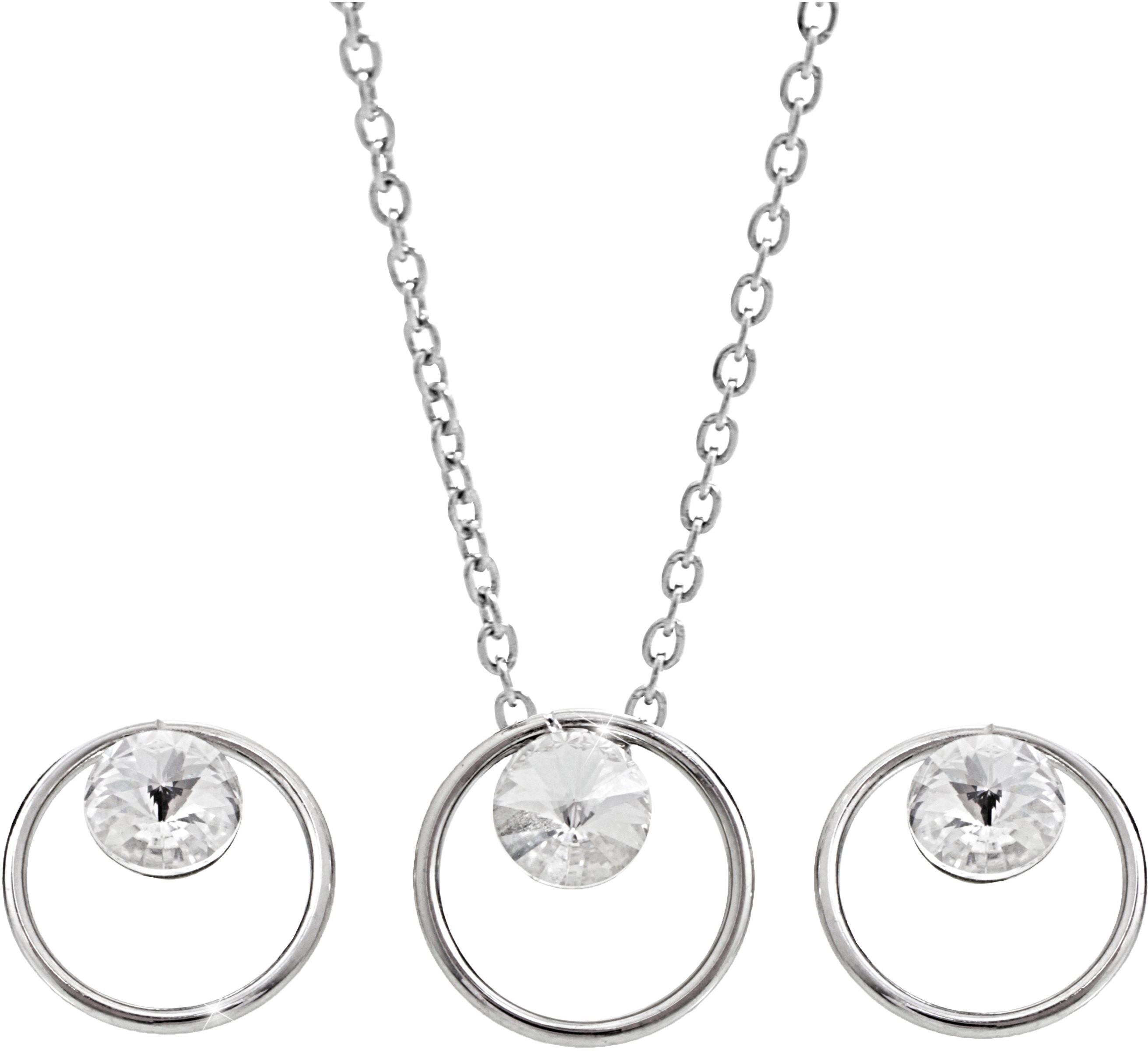 JSB Bijoux Súprava Kruh rivoli s krištáľovými kameňmi Swarovski ® 61001423cr