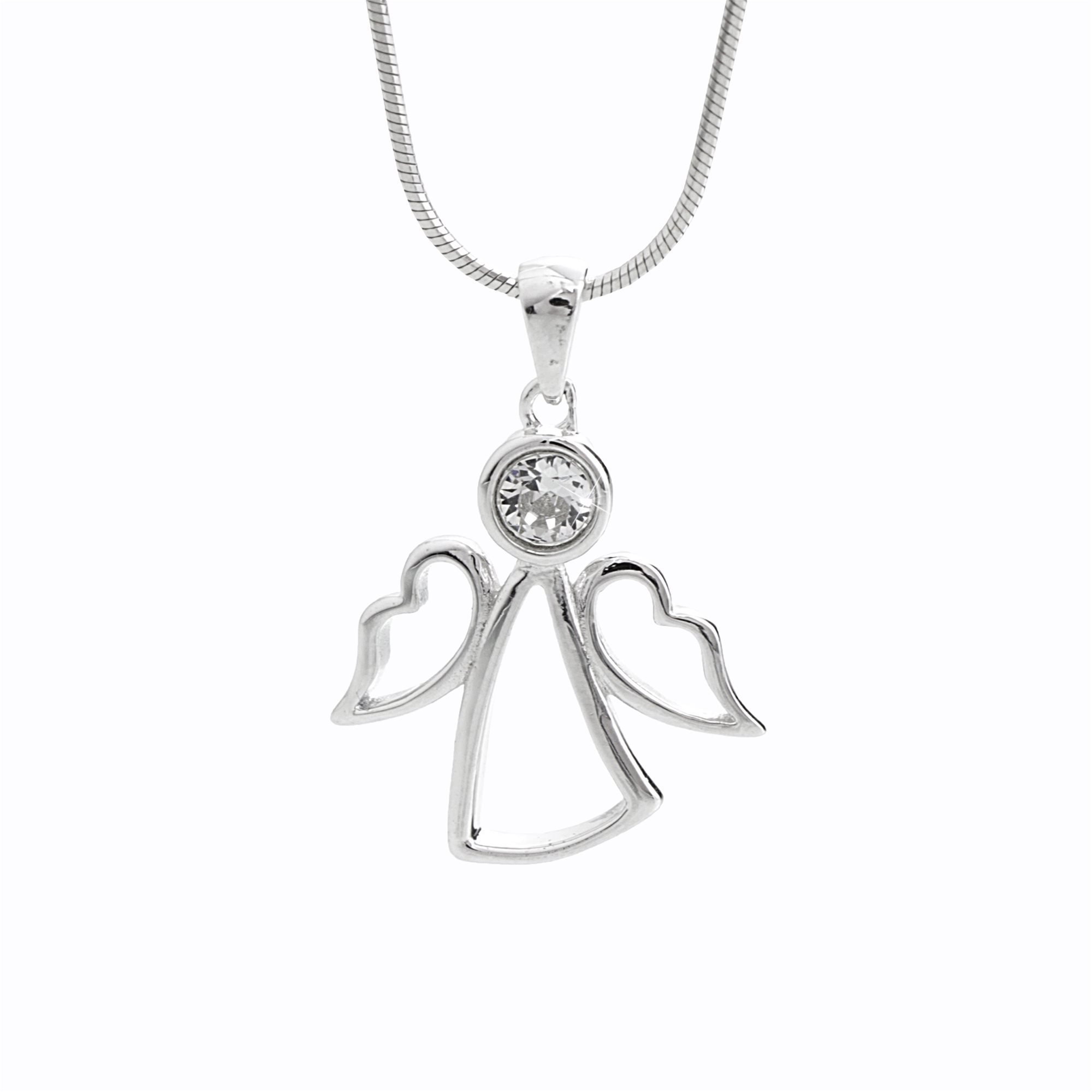 JSB Bijoux Strieborný Anjel s krištáľovými kameňmi Swarovski® 92300317cr (Ag 925/1000, 1,97 g)