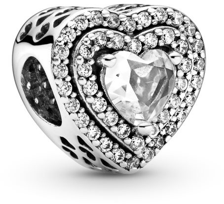 PANDORA Moments Timeless 799218C01 Trblietavé vyvýšené srdcia (Ag 925/1000, 2,5 g)