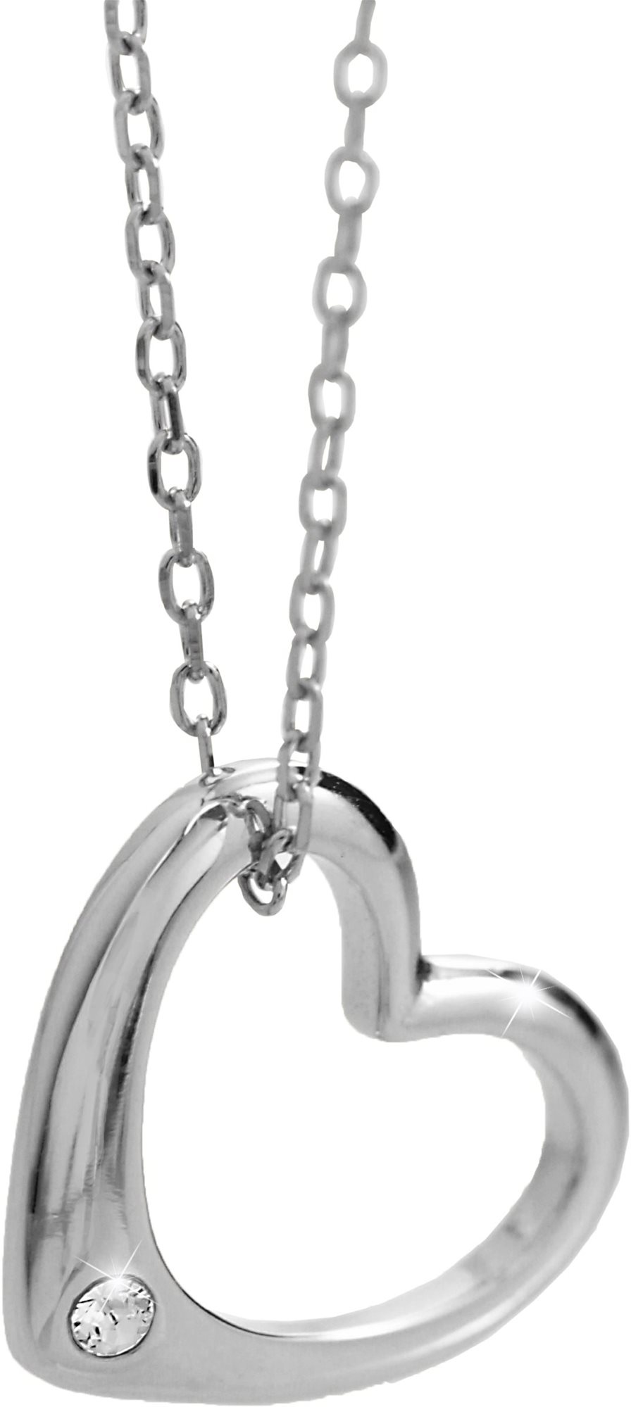JSB Bijoux Srdce so šatónom Swarovski Crystals 92300371cr (Ag 925/1000, 2,23g)