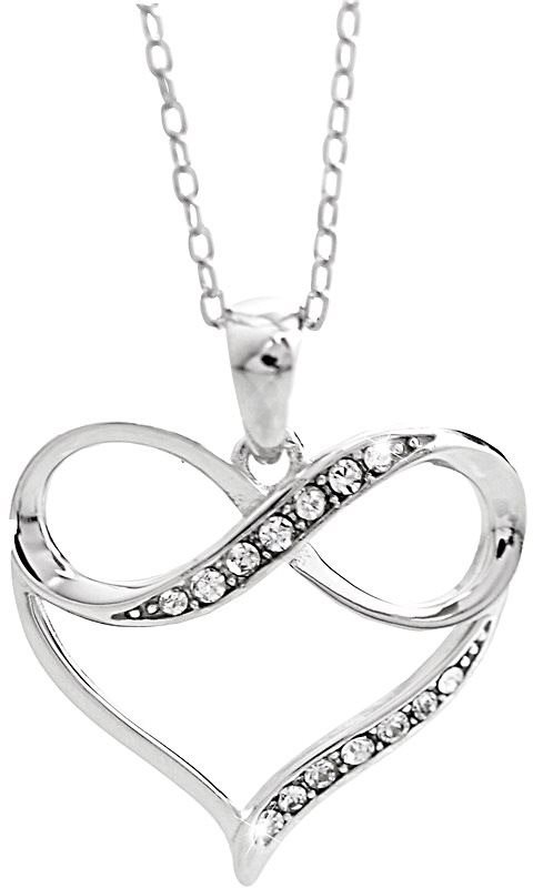 JSB Bijoux Srdce infinity so Swarovski Crystals 92300398cr (Ag925/1000, 2,59 g)