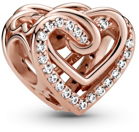 PANDORA Moments People 789270C01 Trblietavé prepletené srdcia