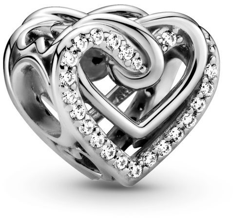 PANDORA Moments People 799270C01 Trblietavé prepletené srdcia (Ag 925/1000, 2,4 g)