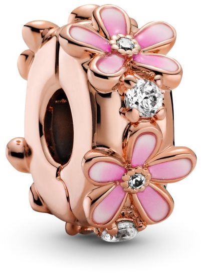 PANDORA Moments Garden 788809C01 Oddeľovací klipsový, Ružové sedmokrásky