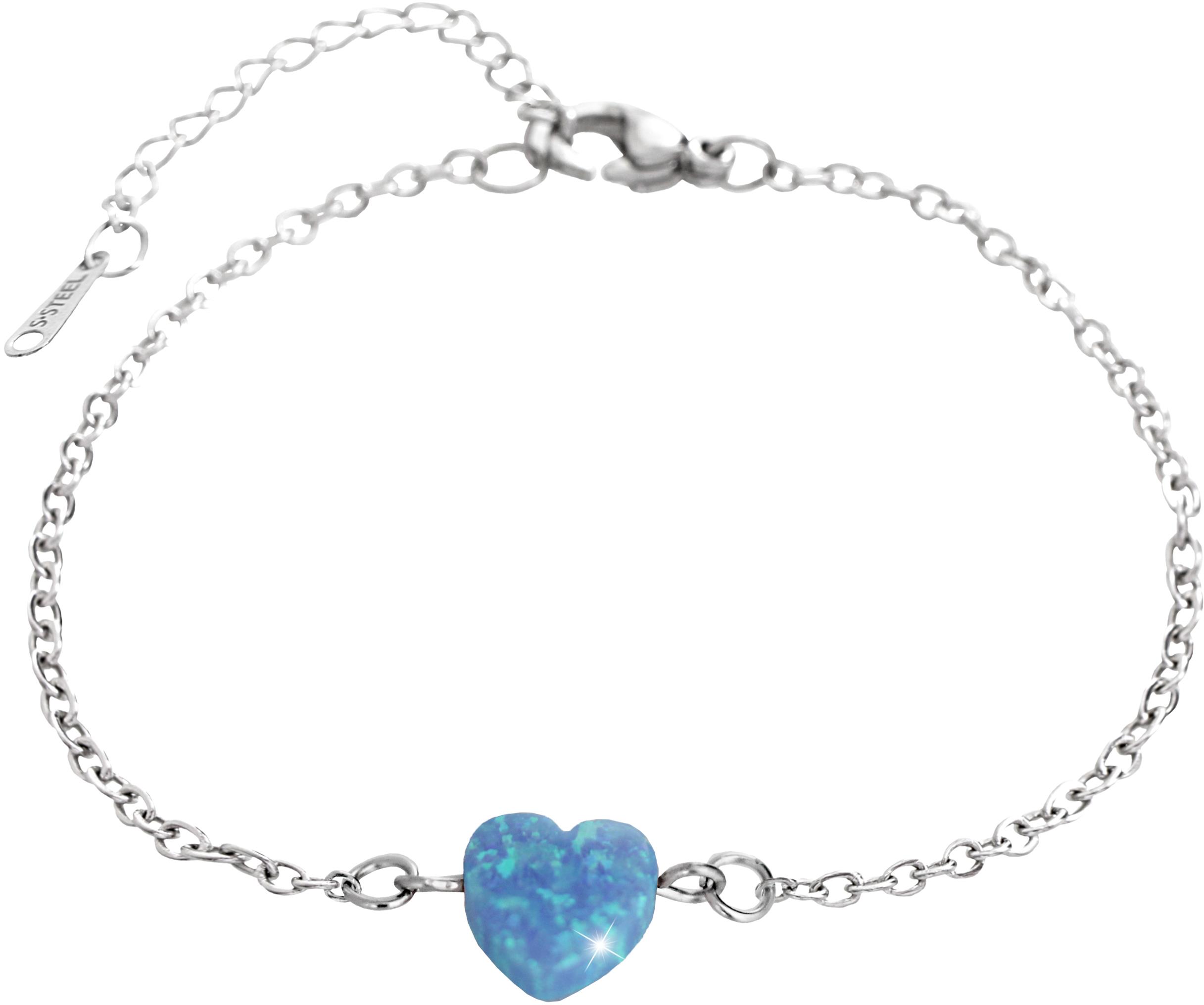 JSB Bijoux Srdiečko z opálu v modrej farbe 61500931bl
